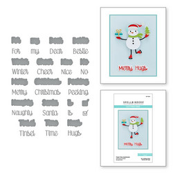 Spellbinders stanssi Tinsel Time Sentiments