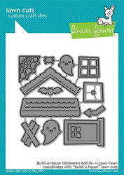 Lawn Fawn stanssi Build-a-House Halloween Add-on
