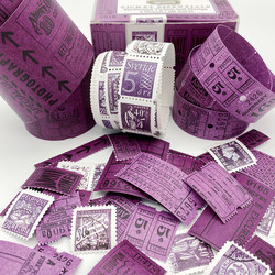49 And Market Vintage Bits Ticket Essentials -leikekuvat Eggplant