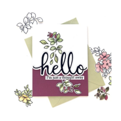 Pinkfresh Studio stanssi Sentiment Suite: Hello