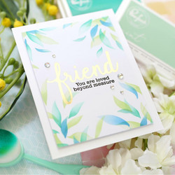 Pinkfresh Studio Hot Foil -kuviolevy Phrase Builder: Hello