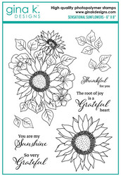 Gina K. Designs leimasin Sensational Sunflowers