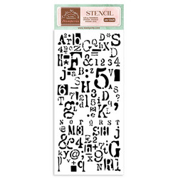 Stamperia sapluuna Create Happiness, Letter and Number