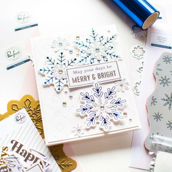 Pinkfresh Studio Hot Foil -kuviolevy Snowflakes