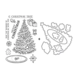 Hero Arts O Christmas Tree -leimasin- ja stanssisetti