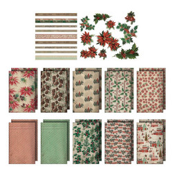 Tim Holtz Idea-Ology Worn Wallpaper Scraps -pakkaus, Christmas