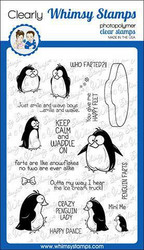 Whimsy Stamps Penguin Farts -leimasin