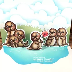 Whimsy Stamps Otter Variety 2 -stanssi