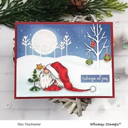 Whimsy Stamps Gnome for the Holidays -leimasin