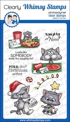 Whimsy Stamps Cat Do Christmas -leimasin