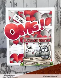 Whimsy Stamps Kiss My Donkey -leimasin