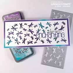 Whimsy Stamps Slimline Dragonflies Background -stanssi