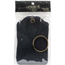 Graphic 45 Regular Tag Album -setti, black