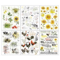 49 and Market Rub-Ons siirtokuvat Vintage Artistry Countryside