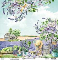 Mintay skräppipaperi Lavender Farm 01