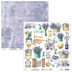 Mintay skräppipaperi Lavender Farm 09