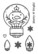 Woodware leimasin Snowman Light Bulb