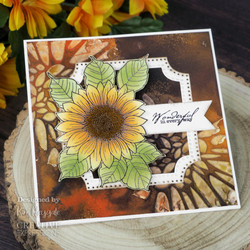 Woodware leimasin Sunflower Rays