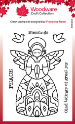 Woodware leimasin Angel Blessings