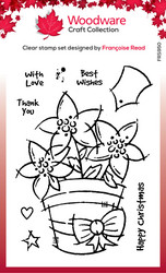 Woodware leimasin Potted Poinsettias