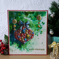 Woodware leimasin Big Bubble Bauble Twigs & Berries
