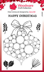 Woodware leimasin Big Bubble Bauble Twigs & Berries