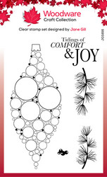 Woodware leimasin Big Bubble Bauble Joy
