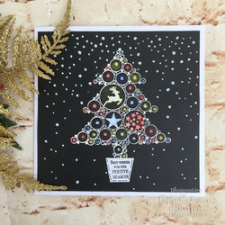 Woodware leimasin Big Bubble Christmas Tree