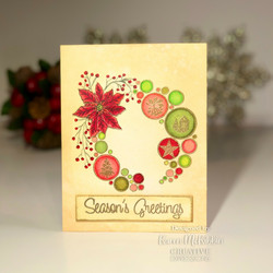 Woodware leimasin Big Bubble Poinsettia Ring