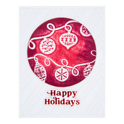 Spellbinders Simon Hurley Glimmer Hot Foil -kuviolevy Joyful Christmas Sentiments