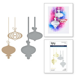 Spellbinders Simon Hurley Glimmer Hot Foil -kuviolevy ja stanssisetti Retro Ornaments