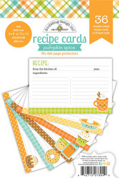 Doodlebug Pumpkin Spice Recipe Cards -korttikuvat