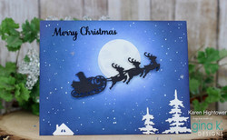Gina K. Designs stanssi Santa Silhouette