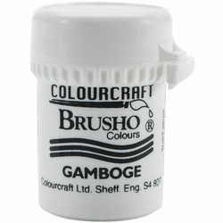 Brusho Crystal Colour -akvarellijauhe, sävy Gamboge