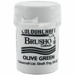 Brusho Crystal Colour -akvarellijauhe, sävy Olive Green
