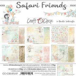 Craft O'clock paperipakkaus Safari Friends, 8
