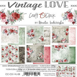 Craft O'clock paperipakkaus Vintage Love, 6