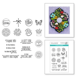 Spellbinders leimasin Floral Reflection Sentiments