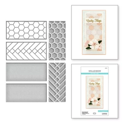 Spellbinders stanssi French Braid and Hexagon Panels