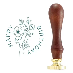 Spellbinders Wax Seal Stamp - sinettileimasin, Wildflower Happy Birthday