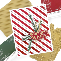 Pinkfresh Studio Hot Foil -kuviolevy Perfect Sentiments, Holiday
