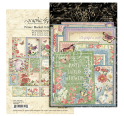Graphic45 Flower Market Journaling & Ephemera Cards -leikekuvat