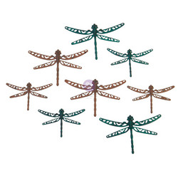 Finnabair Mechanicals Metalli koristeet, Scrapyard Dragonflies, 8 kpl
