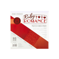 Tonic Craft Perfect Mixed Card -pakkaus, Ruby Romance, 6