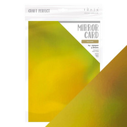 Tonic Iridescent Mirror Card -peilikartonki, sävy Inca Gold, 5 arkkia