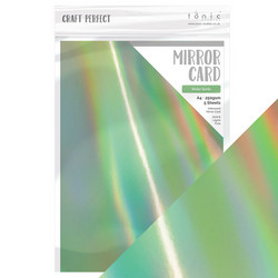 Tonic Iridescent Mirror Card -peilikartonki, sävy Water Sprite, 5 arkkia