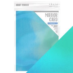 Tonic Iridescent Mirror Card -peilikartonki, sävy Marina Mist, 5 arkkia