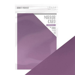 Tonic Satin Effect Mirror Card -peilikartonki, sävy Soft Amethyst, 5 arkkia