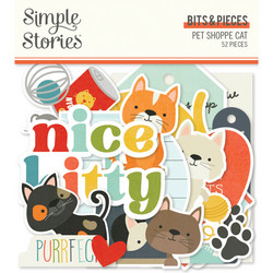Simple Stories Pet Shoppe Cat, Bits & Pieces, leikekuvat