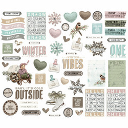 Simple Stories Simple Vintage Winter Woods, Bits & Pieces, leikekuvat
